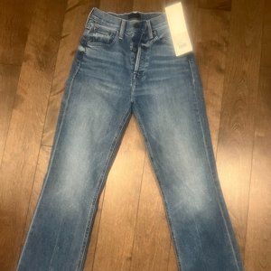 NWT MOTHER The Tripper Ankle Fray Jean SZ 25 "We The Animals" (color)